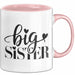 Big Sister Ältere Geschwister Schwestern Tasse Becher Geschenk Lustige Geschenkidee Spruch Big Sister Rosa Trendation