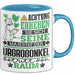 Urgroßonkel Geschenk Tasse Lustiger Spruch Erheben Sie Sich Der Urgroßonkel Betritt den Raum Blau Trendation