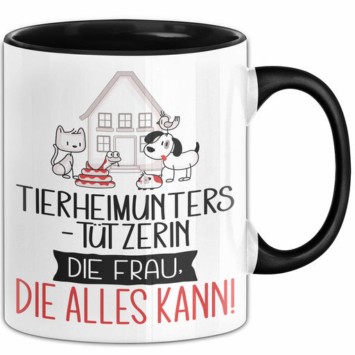 Tierheimunterstützerin Geschenk Tasse Becher Die Frau Die Allen Kann Geschenkidee für eine Tierheimunterstützerin Lustig Trendation