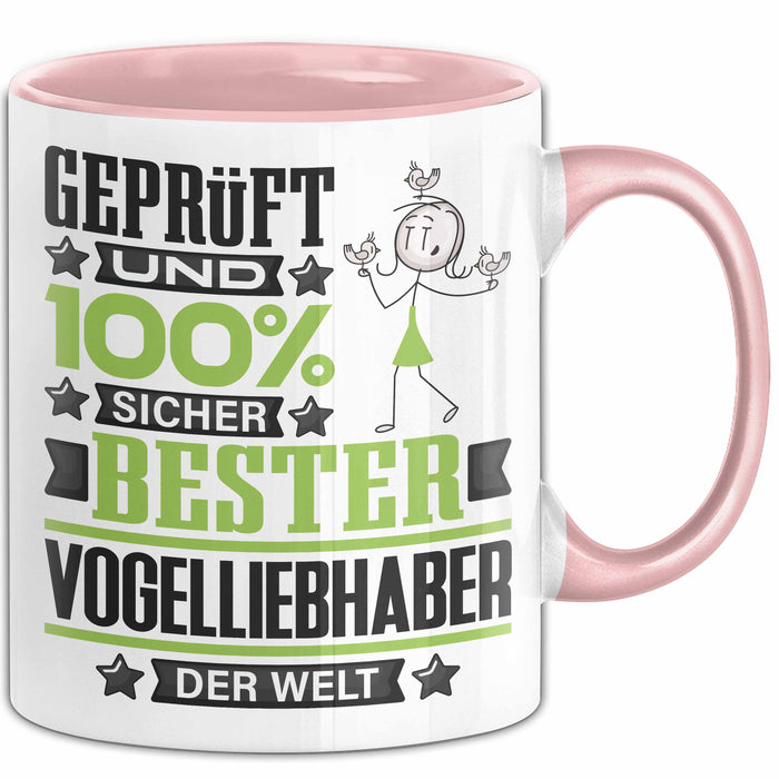 Vogelliebhaber Geschenk Lustiger Spruch für Vogelliebhaber Geschenkidee Bester Vogelliebhaber Der Welt Rosa Trendation
