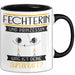 Fechterin Und Prinzessin Tasse Geschenk Für Eine Fechterin Geburtstag Was Ist Deine Superkraft Trendation