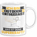 Outdoor-Enthusiast Tasse Geschenk für Outdoor-Enthusiast Geburtstag Lustiger Spruch Kaffee-Becher Was Ist Deine Superkraft Weiß Trendation