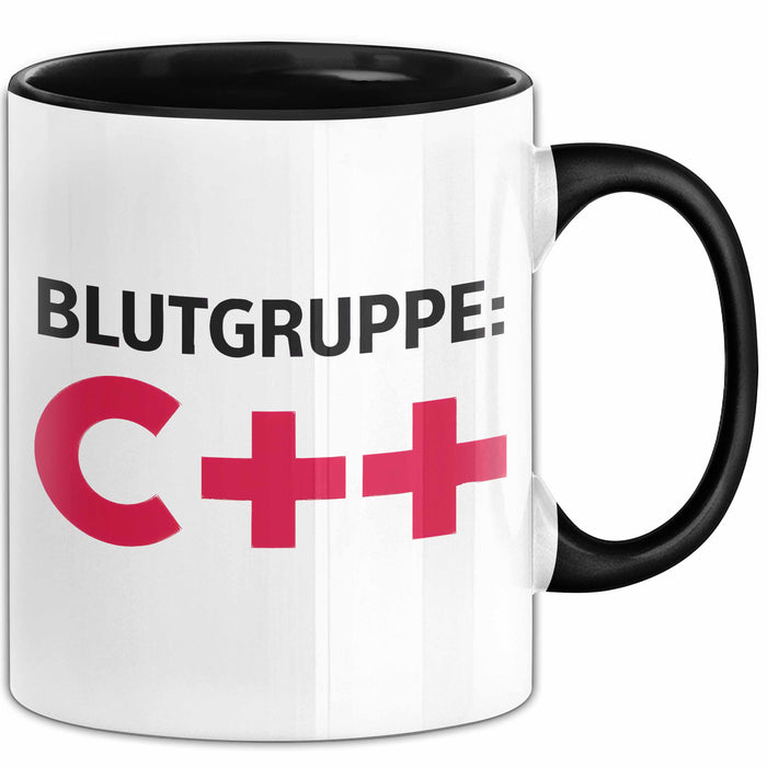 IT Programmierer Tasse Geschenk Blutgruppe C++ Spruch Trendation
