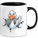 Gans Tier Gänse Bauer Tasse Becher Geschenk Lustige Geschenkidee Spruch Schwarz Trendation