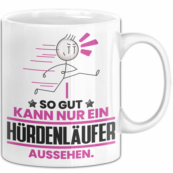 Hürdenläufer Geschenk Tasse So Gut Kann Nur Ein Hürdenläufer Aussehen Geschenkidee Kaffee-Becher Weiß Trendation