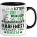 Harfenist Geschenk Tasse Lustiger Spruch Erheben Sie Sich Der Harfenist Betritt den Raum Schwarz Trendation