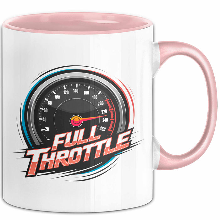 Auto Fan Tasse Geschenkidee Vollgas Schrauber Spruch Geschenkidee Lustig Rosa Trendation
