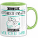 Rhythmische Gymnastin Tasse Geschenk Ich Bin Rhythmische Gymnastin Warum Weil Ich Es Kann Geschenkidee Geburtstag Grün Trendation