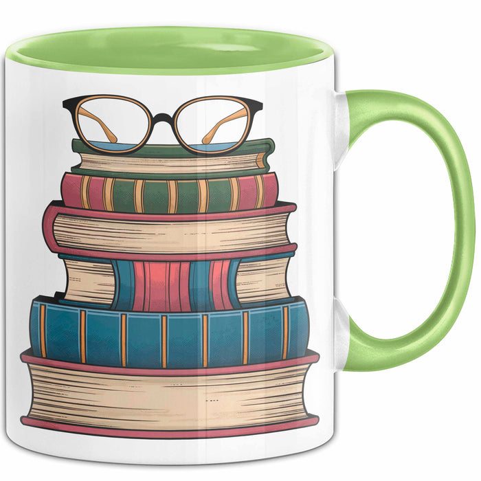 Bibliothekar Tasse Geschenkidee für Bücherliebhaber Grün Trendation