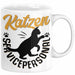 Katzen Geschenk Tasse Katzen-Besitzerin Kaffeebecher Katzen Servicepersonal Geschenkidee Weiß Trendation