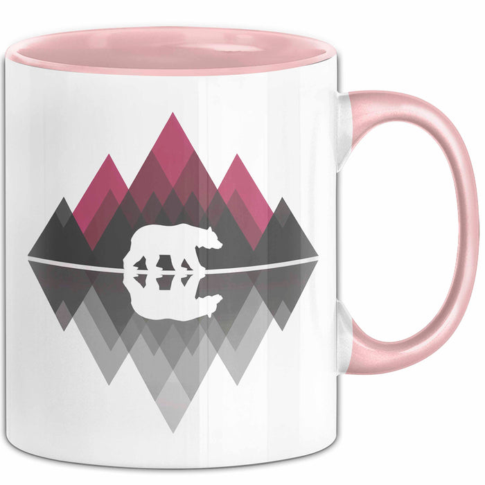 Bär Tier Liebhaber Tasse Becher Geschenk Lustige Geschenkidee Spruch Rosa Trendation