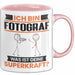 Fotograf Tasse Geschenk für Fotograf Geburtstag Lustiger Spruch Kaffee-Becher Was Ist Deine Superkraft Rosa Trendation