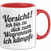 Lustige Tasse Geschenk Zu Dick Zum Wegrennen Ich Kaempfe Geschenkidee Humor Rot Trendation