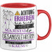 Gesangslehrerin Tasse Geschenk Lustiger Spruch Bitte Erheben Sie Sich Seine Majestät Die Gesangslehrerin Betritt Den Raum Rot Trendation