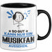 Musikfan Geschenk Tasse So Gut Kann Nur Ein Musikfan Aussehen Geschenkidee Kaffee-Becher Schwarz Trendation