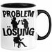 Gitarrist Tasse Geschenk für Gitarrenspieler Männer Geschenkidee Problem und Lösung Gitarre Schwarz Trendation