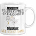 Pferderennen-Enthusiastin Tasse Geschenk Ich Bin Pferderennen-Enthusiastin Warum Weil Ich Es Kann Geschenkidee Geburtstag Weiß Trendation