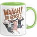 Büroarbeit Kollege Abschied Tasse Geschenk Lustige Geschenkidee Spruch Du Gehst Grün Trendation