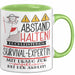 Survival-Expertin Tasse Geschenk Lustig Abstand Halten Hochleistungs-Survival-Expertin Mit Drang Zur Perfektion Bei Der Arbeit Grün Trendation