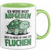 Sarkastische Schildkröte Tierliebhaber Tasse Geschenk Lustige Geschenkidee Spruch Ich Werde Die Ganze Zeit Fluchen Grün Trendation