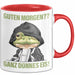 Sarkasmus Tasse Geschenk Lustiger Spruch Guten Morgen Ganz Dünnes Eis Frosch Becher Rot Trendation