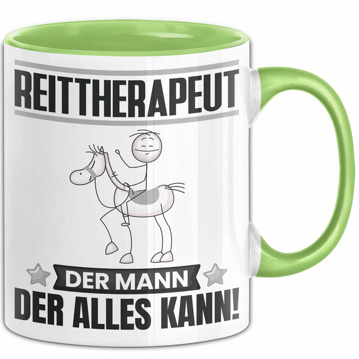 Reittherapeut Tasse Geschenk für Reittherapeut Der Mann Der Alles Kann Geschenkidee zum Geburtstag Grün Trendation