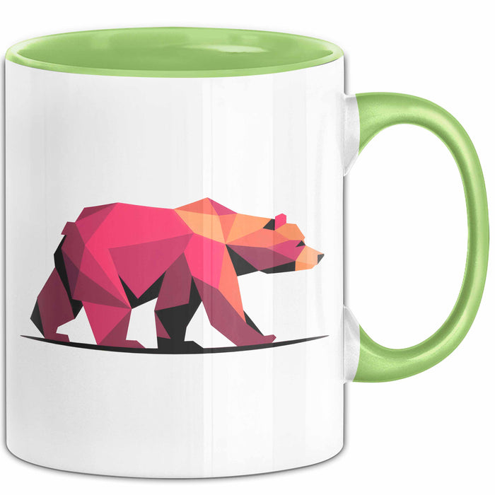 Bär Tierliebhaber Tasse Geschenk Lustige Geschenkidee Spruch Grün Trendation