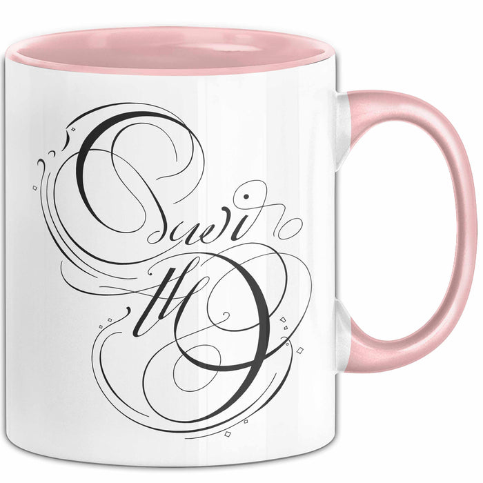 Kalligraf Tasse Geschenkidee für Handlettering Künstler Rosa Trendation