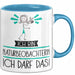 Geschenk für Naturbeobachterin Tasse Lustige Geschenkidee Geburtstag Ich Bin Naturbeobachterin Ich Darf Das Blau Trendation