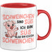 Schweinebauer Schweine Tier Tasse Geschenk Lustige Geschenkidee Spruch Schweinchen Sind Süß Ich Bin Süß Also Bin Ich Ein Schweinchen Rot Trendation