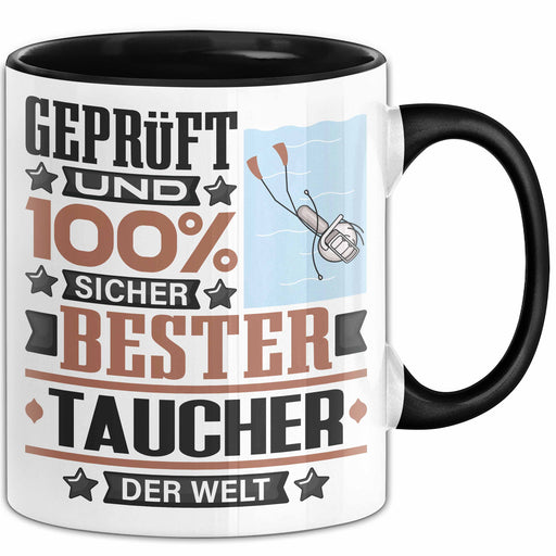 Taucher Geschenk Lustiger Spruch für Taucher Geschenkidee Bester Taucher Der Welt Schwarz Trendation