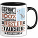 Taucher Geschenk Lustiger Spruch für Taucher Geschenkidee Bester Taucher Der Welt Schwarz Trendation