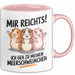 Meerschweinchen Tierliebhaber Tasse Geschenk Lustige Geschenkidee Spruch Mir Reichts Ich Geh Zu Meinen Meerschweinchen Rosa Trendation
