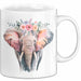Elefant Tier Blumen Tasse Geschenk Lustige Geschenkidee Spruch Weiß Trendation
