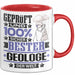 Geologe Geschenk Lustiger Spruch für Geologe Geschenkidee Bester Geologe Der Welt Rot Trendation