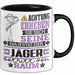 Jäger Geschenk Tasse Lustiger Spruch Erheben Sie Sich Der Jäger Betritt den Raum Schwarz Trendation