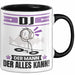 DJ Tasse Geschenk für DJ Der Mann Der Alles Kann Geschenkidee zum Geburtstag Schwarz Trendation