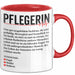 Pflege Krankenschwester Wertschätzung Tasse Geschenk Lustige Geschenkidee Spruch Pflegerin Rot Trendation