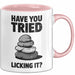 Geologie Liebhaber Geologe Tasse Geschenk Lustige Geschenkidee Spruch Hast Du Versucht Es Zu Lecken Rosa Trendation