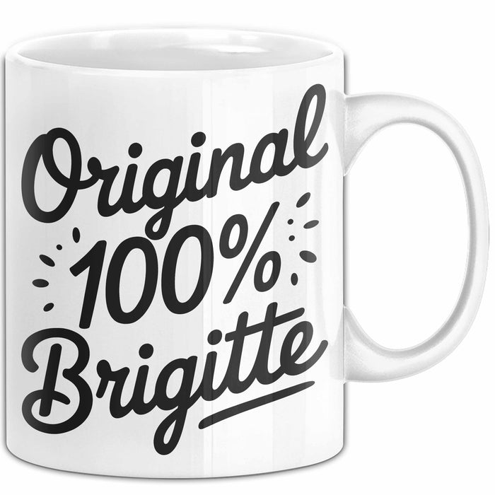 Brigitte Tasse Geschenk Original 100% Brigitte Geschenkidee Geburtstag Weiß Trendation