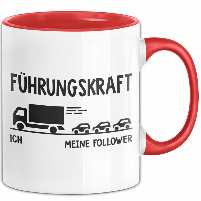 Lkw Fahrer Trucker Tasse Geschenk Lustige Geschenkidee Spruch Führungskraft Rot Trendation