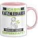 Katzenliebhaber Tasse Geschenk für Katzenliebhaber Geburtstag Lustiger Spruch Kaffee-Becher Was Ist Deine Superkraft Rosa Trendation
