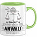 Anwalt Geschenk Tasse So Gut Kann Nur Ein Anwalt Aussehen Geschenkidee Kaffee-Becher Grün Trendation