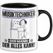 Musiktechniker Tasse Geschenk für Musiktechniker Der Mann Der Alles Kann Geschenkidee zum Geburtstag Schwarz Trendation