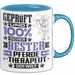 Pferdetherapeut Geschenk Lustiger Spruch für Pferdetherapeut Geschenkidee Bester Pferdetherapeut Der Welt Blau Trendation