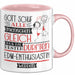 EDM-Enthusiastin Geschenk Becher Tasse Gott Schuf Alle Menschen Gleich Nur Die Besten Durfeten EDM-Enthusiastin Werden Geschenkidee Lustig Rosa Trendation