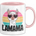 Lama Alpaka Mama Mutter Schwangerschaft Tasse Becher Geschenk Lustige Geschenkidee Spruch Lamama Rosa Trendation