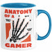 Gamer Geschenk Tasse Anatomy Of A Gamer Zocker Lustige Geschenkidee Blau Trendation