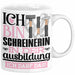 Schreinerin Ausbildung Start Geschenk Tasse Ich Bin Schreinerin In Der Ausbildung Ich Darf Das Kaffee-Becher Geschenkidee Weiß Trendation