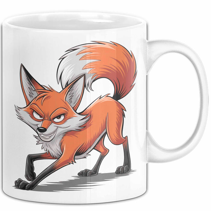 Fuchs Liebhaber Tasse Geschenkidee Schlauer Tierfan Geschenkidee Lustig Weiß Trendation